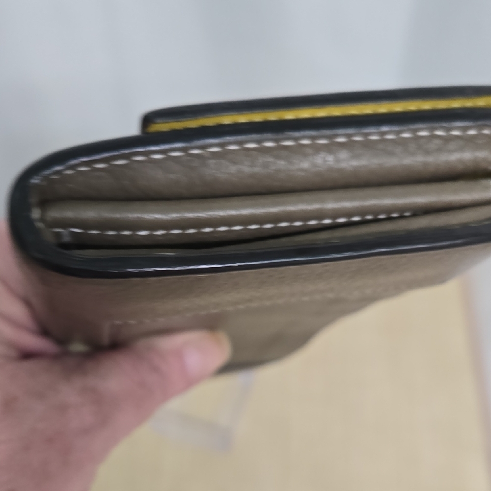 Celine Leather Bicolor Continental Wallet - Picture 9 of 14